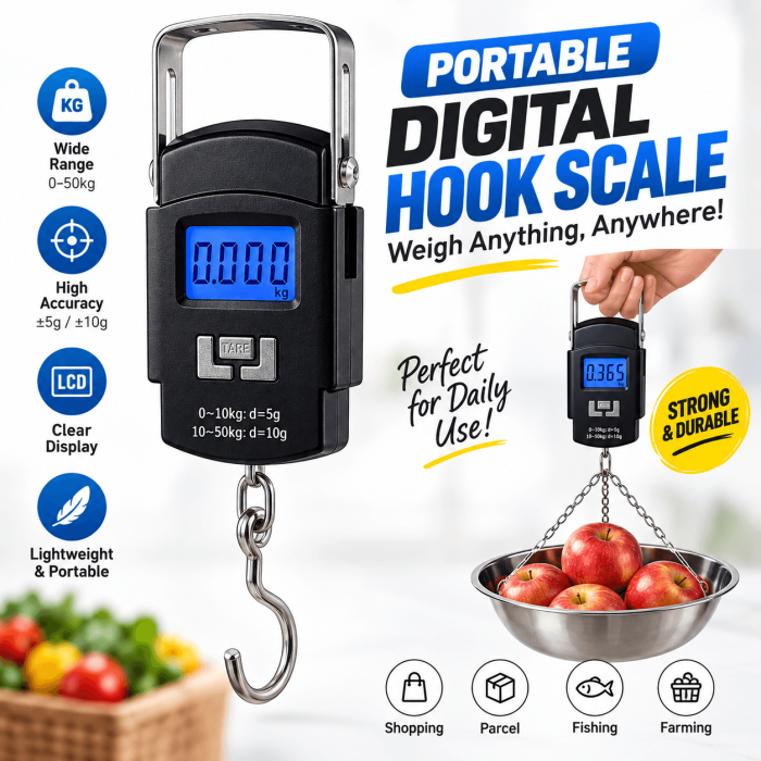 Digital Hanging Weight Scale 50kg – সহজে ওজন মাপুন