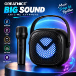 GREATNICE Bluetooth Speaker – জোরালো Sound, Mic, FM Radio, USB/SD Card & Karaoke