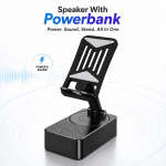 3-in-1 Foldable Mobile Stand – Bluetooth Speaker, Power Bank & Phone Holder
