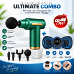 SL-720 Mini Deep Tissue Massager Combo – Portable Body & Neck Massager, Rechargeable
