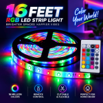 🌈 ১৬ ফিট RGB রিমোট কন্ট্রোল LED স্ট্রিপ লাইট – কালার চেঞ্জিং ফ্লেক্সিবল লাইট
