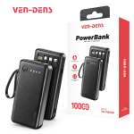 VEN-DENS 10000mAh পাওয়ার ব্যাংক – 3-in-1 Built-in Cable 🔋⚡