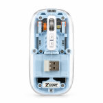 Transparent Wireless Mouse – Tri-Mode 2.4G & Bluetooth 5.3 Ergonomic Optical Mouse with Type-C Rechargeable Battery, Adjustable 1600 DPI, RGB Breathing Light & Desktop Return Button