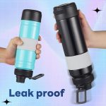 2-In-1 Portable Bluetooth Speaker & Water Bottle (550ml) – Wireless স্পিকার ও Leak-Proof পানির বোতল with Hand Strap for Gym, Sports & Travel 🔊💧