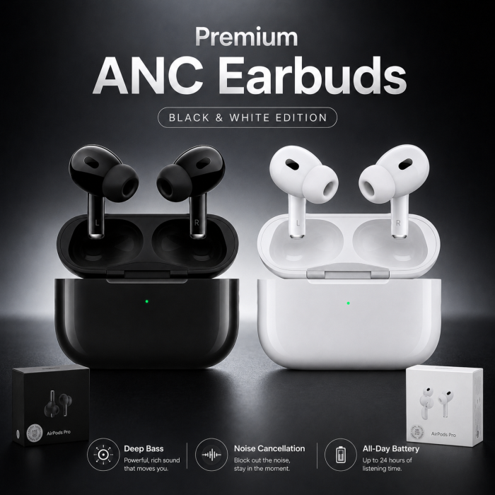 Apple AirPods Pro 2nd Gen USB-C – H2 Chip, Active Noise Cancellation (ANC), Spatial Audio ও 30H Battery সহ প্রিমিয়াম True Wireless Earbuds 🎧
